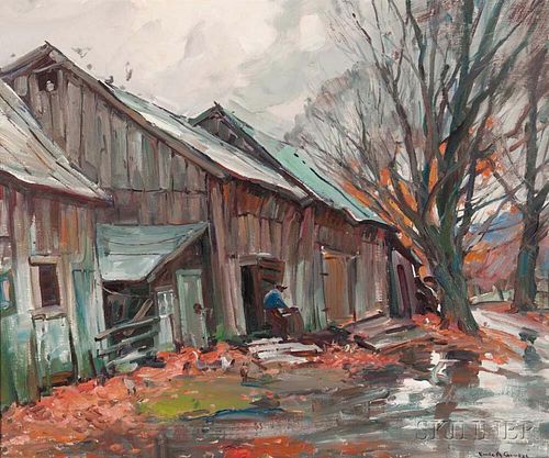 Emile Albert Gruppé (American, 1896-1978)      Rainy Day Vermont