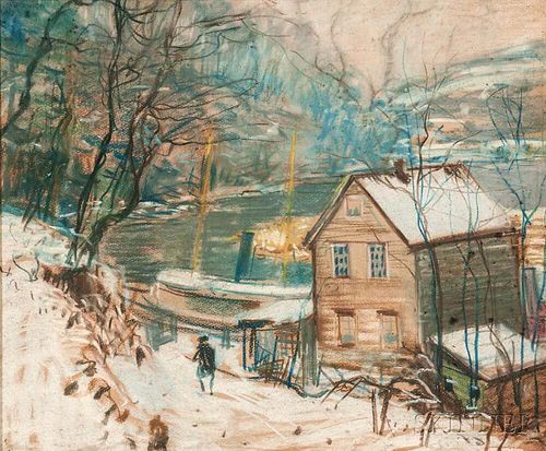 Arthur Clifton Goodwin (American, 1864-1929)      Cove in Winter