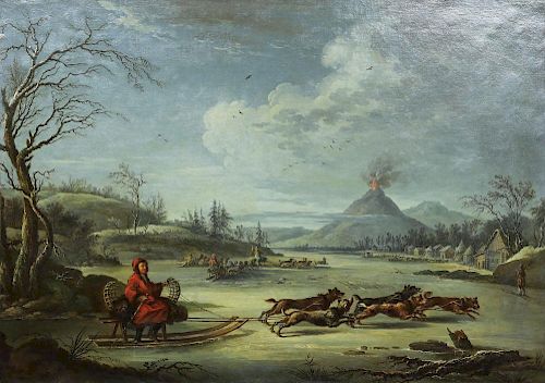 John Webber, Winter Scene in Kamchatka Oil Painting