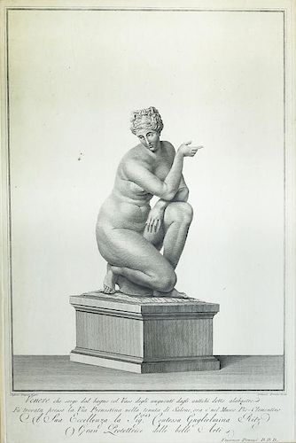 2 Francesco Piranesi Engravings of Statues