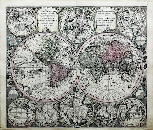 Detailed Map of The World by Seutter