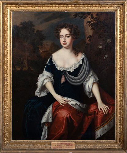PORTRAIT OF QUEEN ANNE AS PRINCESS OF DENMARK OIL PAINTING