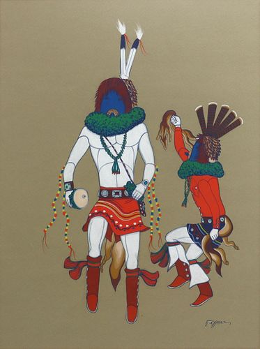 Beatien (Little No Shirt) Yazz (1928-2012) (Navajo) - Kachina Dancers (PDC1926)