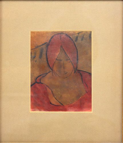 Willard Ayer Nash (1898-1943) - Portrait of an Indian Girl (PDC1935)