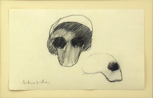 Fritz Scholder (1937-2005) - Face with Glasses (PDC1940)
