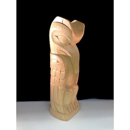 Aubrey LaFortune (Coastal Salish, 20th century) Carved Wood Raven