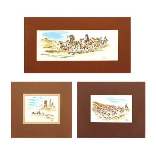Fred Rhoads (1921-2000) - Group of 3 Watercolors  (PDC90792A-0223-001)