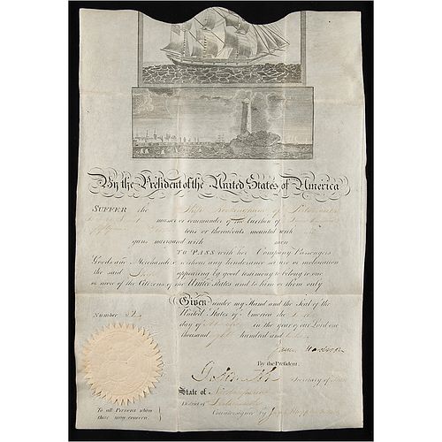 James Madison Document Signed as President (1812)