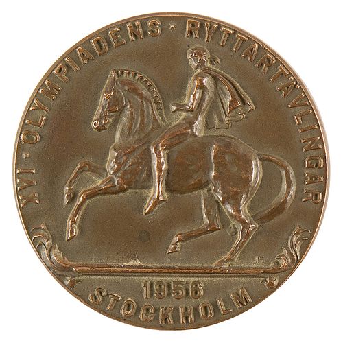 Stockholm 1956 Summer Olympics Equestrian Events Bronze Winner&#39;s Medal for Show Jumping (Team)