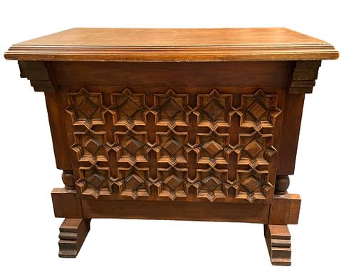 Spanish Colonial Style ARTES DE MEXICO Carved Wood Bar 