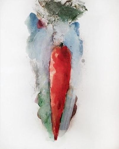Jim Dine Original "Carrot" Painting