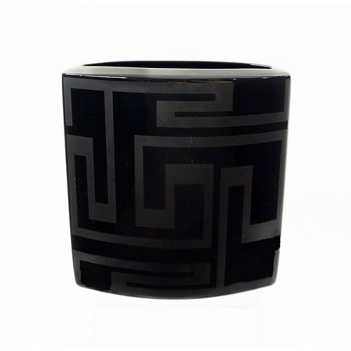 Rosenthal Versace Dedalo Porcelain Black Vase