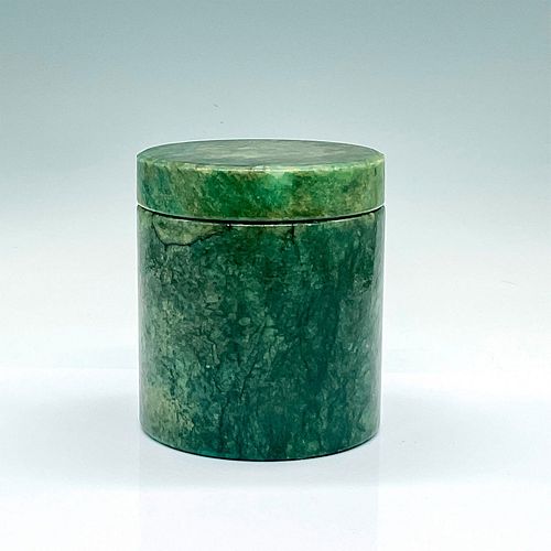 Schmid Brothers Hand Carved Green Marble Covered Jar