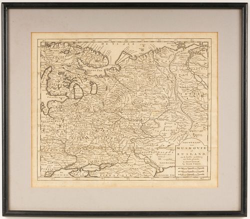 Isaak Tirion (Dutch 1705-1765) Engraved Map