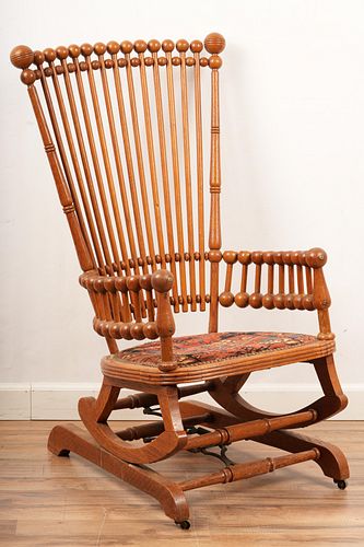 Oak Lollipop Rocking Chair