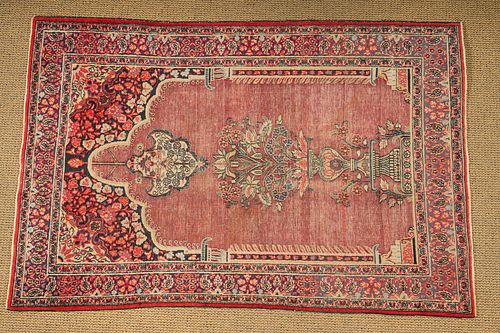 Persian Hand Knotted Wool Prayer Rug