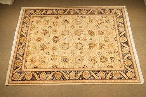 Large Hand Knotted Wool Room Size Carpet