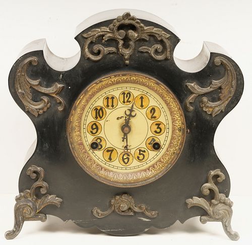 New Haven Clock Company Iron Case Mantle Clock