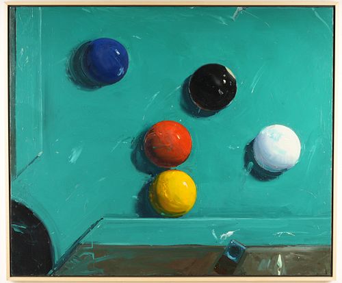David Dornan "Corner Pocket" Oil On Canvas 1989