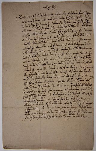 D. LOGAU (*1656), Handwritten letter,  1656, Pen drawing