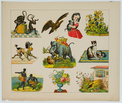 Unknown (19th), Cut-out sheets and set-up sheets, Chromolithograph