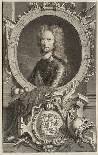 J. HOUBRAKEN (*1698) after AIKMAN (*1682), John Campbell, Duke of Argyll and Greenwich,  1735, Coppe
