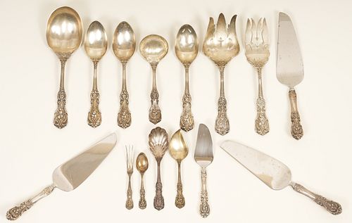 15pc Reed & Barton "Francis I" Sterling Serving Pieces