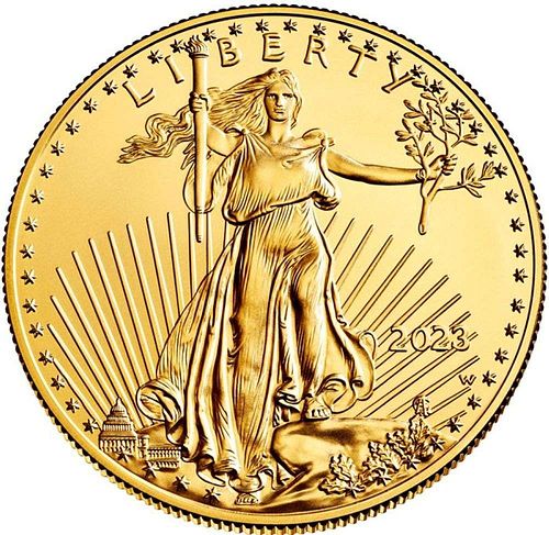 (10) 2023 American $50 Gold 1 oz Eagle