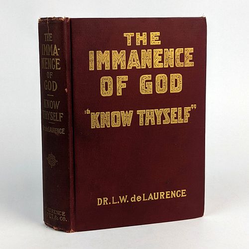 [OCCULT, RELIGION] L. W. de Laurence: The Immanence of God: Know Thyself