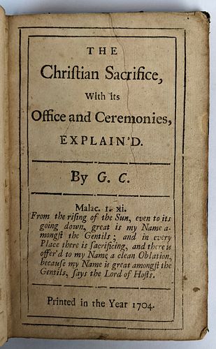 [RELIGION, 18th CENTURY] The Lay-Man's Ritual Part II, 1704