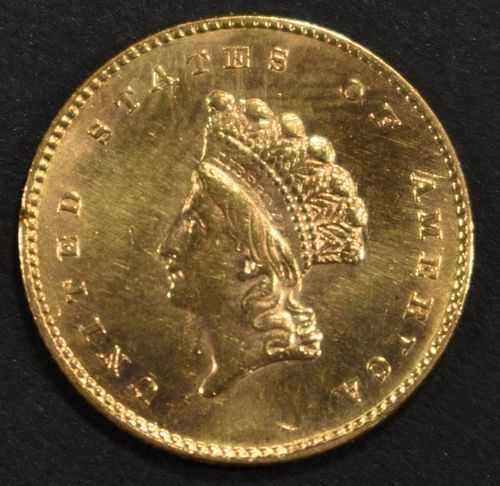 1855 $1 GOLD TYPE 2