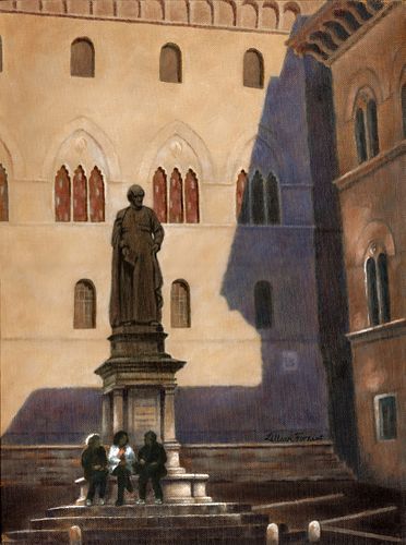 Meeting At The Monument in Siena by Lillian Forziat, Garden City, NY