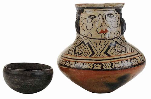 Shipibo Figural Pottery Vase, and a
