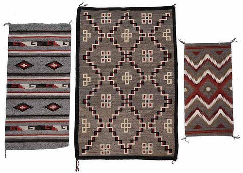 Two Navajo Transitional Rugs and a