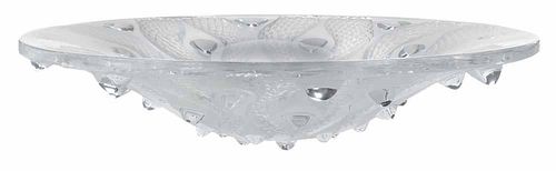 Lalique France Frosted-to-Clear Footed