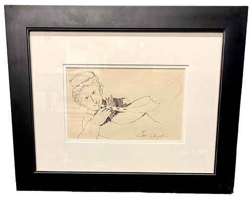 ORIGINAL Marc Chagall Sketch - Authenticity - Certified
