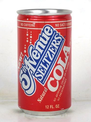 1985 5th Avenue Seltzers Cola 12oz Can Downey California