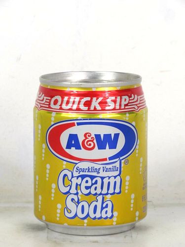 1989 A&W Vanilla Cream Soda "Quick Sip" 8oz Can