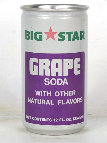 1977 Big Star Grape Soda 12oz Can Atlanta Georgia