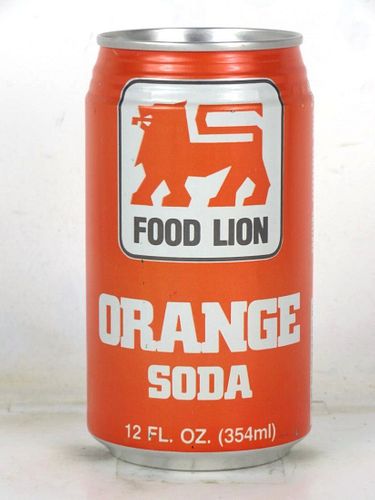 1990 Food Lion Orange Soda 12oz Can Salisbury North Carolina