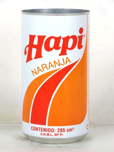 1977 Hapi Orange Soda 350mL Can 7up Trinidad West Indies
