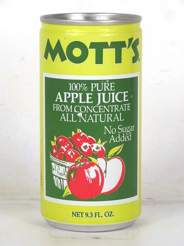 1980 Mott's Apple Juice 9.3oz Can