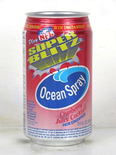 1994 Ocean Spray Cranberry Cocktail NFL Football 12oz Can