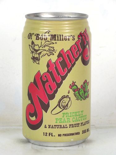 1990 Ol Bob Miller's Natcher'ly Cactus Soda 12oz Can Tempe Arizona