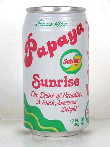 1992 Salvietti Papaya Soda 12oz Can Chula Vista California