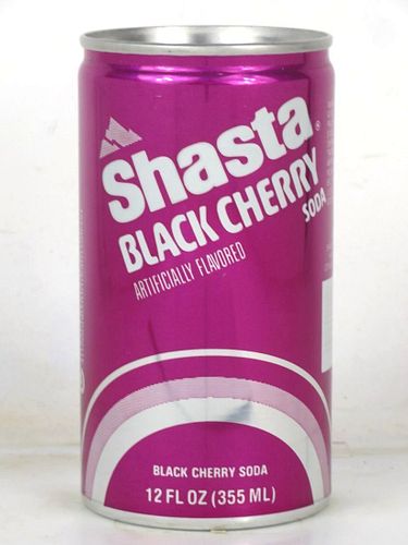 1977 Shasta Black Cherry Soda 12oz Can For Connecticut