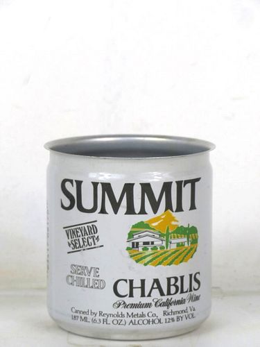 1980 Summit Chablis Wine 6.3oz Can Geyser Peak California