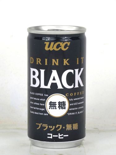 1980 UCC Drink It Black Coffee Drink 185mL Can Japan