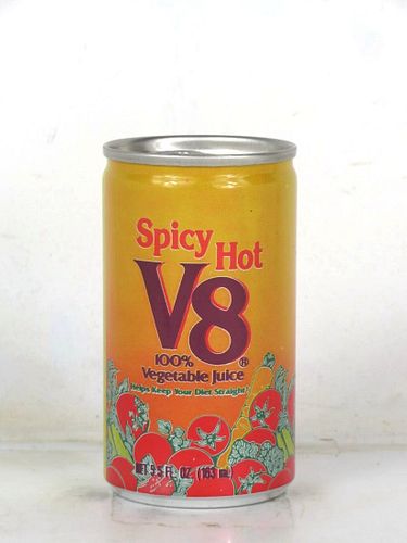 1980 V8 Spicy Hot Vegetable Juice 5.5oz Can