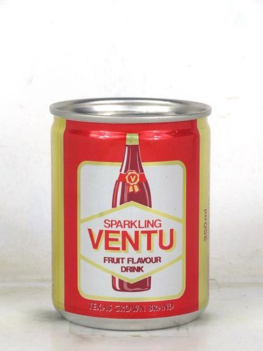 1980 Ventu Fruit Drink 250ml Can Houston Texas for Saudi Arabia
